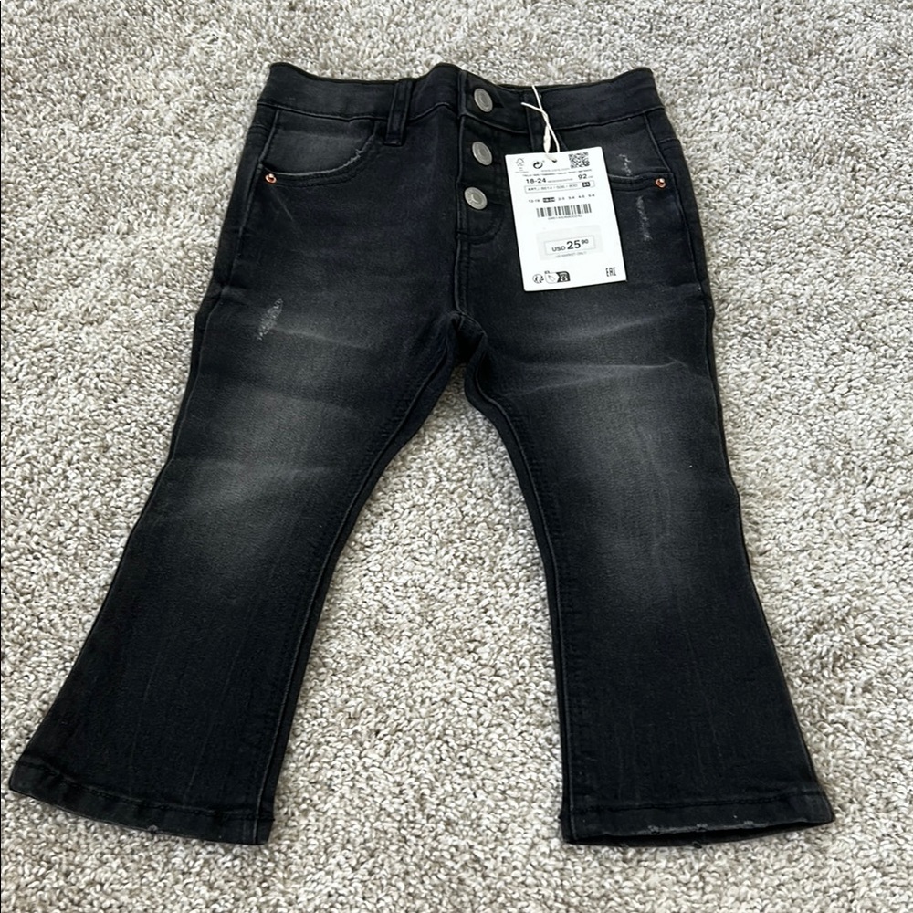Black Baby Flare Jeans